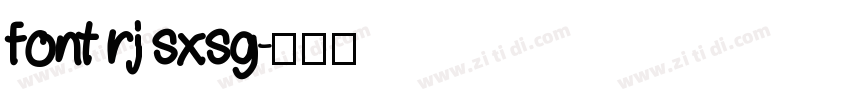 font rj sxsg字体转换